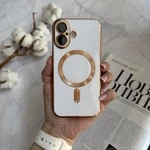 Чохол глянцевий силікон з Magsafe для iPhone 16 White