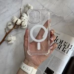 Чохол протиударний з кутами і Magsafe для iPhone 16 Прозорий