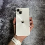 Чохол імітація скла Laser Disco case 3D logo для iPhone 13 White