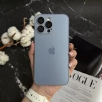 Чохол скляний матовий з захистом камери Matte AG-Glass для iPhone 12 Pro Sea Blue