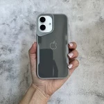 Чохол з акриловою кришкою яка імітує скло Loft Glossy для iPhone 16 Silver
