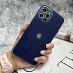 Чохол скляний з захистом камери для iPhone 13 Pro Navy blue