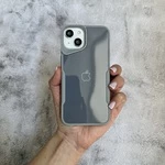 Чохол з акриловою кришкою яка імітує скло Loft Glossy для iPhone 15 Silver