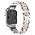 Металевий ремінець Diamond Metal Band для Apple Watch 38|40|41|42 (10 series) mm Silver+Gold