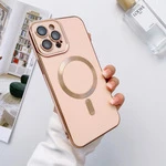 Чохол глянцевий силікон з Magsafe для iPhone 14 Plus Pink Sand
