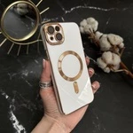 Чохол глянцевий силікон з Magsafe для iPhone 14 Plus White