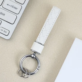 Шкіряний брелок-ремінець для ключів і телефону для Apple White