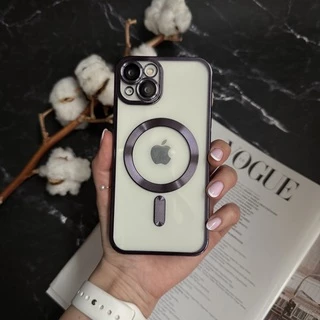 Чохол прозорий силікон Dream ultra MagSafe для iPhone 14 Purple