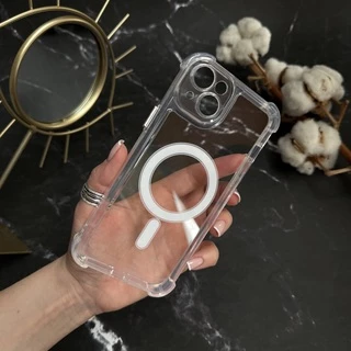 Чохол протиударний з кутами і Magsafe для iPhone 14 Plus Прозорий