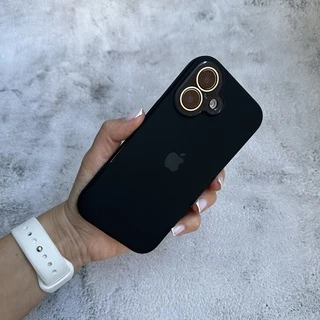 Чохол з силікону і покриттям Soft Touch мікрофібра для iPhone 16 Black