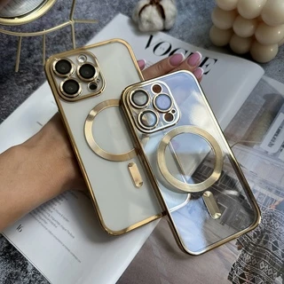 Чохол прозорий силікон Dream ultra MagSafe для iPhone 12 Pro Gold