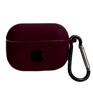 Чохол силіконовий Silicone Case з Logo для Apple AirPods Pro Maroon