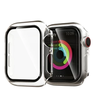 Прозорий чохол із захисним склом Premium для Apple Watch 45 mm Прозорий