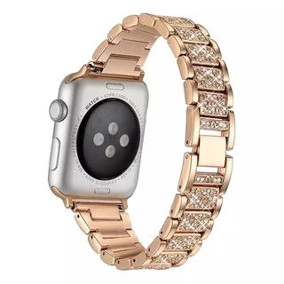 Металевий ремінець Diamond Metal Band для Apple Watch 42|44|45|46|49mm Champagne