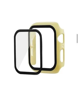 Чохол прозорий Colored board matte для Apple Watch 44 mm / SE 44mm Mellow yellow