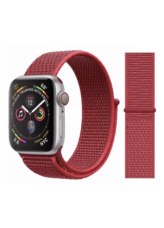Нейлоновий ремінець Nylon Sport для Apple Watch 38|40|41|42 (10 series) mm Red