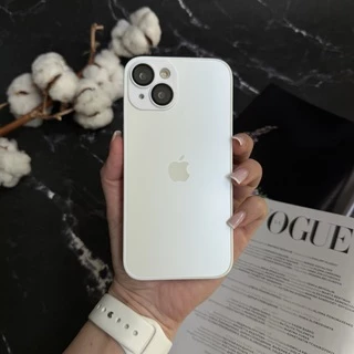Чохол скляний матовий з захистом камери Matte AG-Glass для iPhone 15 White