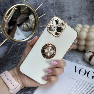 Чохол глянцевий силікон з кільцем тримачем для iPhone 11 Pro White
