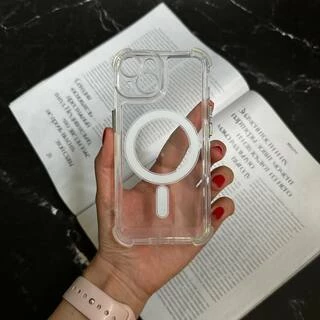 Чохол протиударний з кутами і Magsafe для iPhone 15 Прозорий