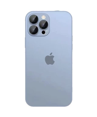 Чохол скляний матовий з захистом камери Matte AG-Glass для iPhone 12 Pro Max Sea Blue