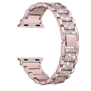 Металевий ремінець Diamond Metal Band для Apple Watch 42|44|45|46|49mm Rose Gold