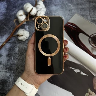 Чохол глянцевий силікон з Magsafe для iPhone 14 Plus Black