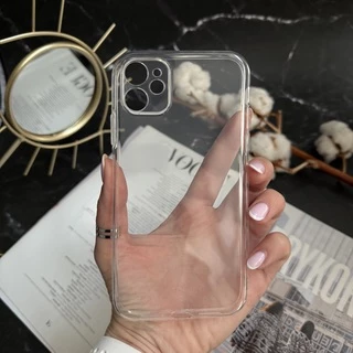 Чохол прозорий силіконовий Clear Case з захистом камери для iPhone 12 Прозорий