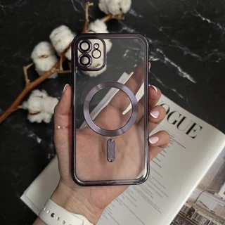 Чохол прозорий силікон Dream ultra MagSafe для iPhone 12 Purple