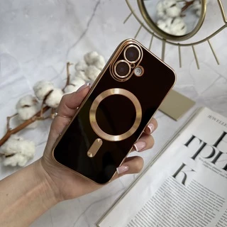 Чохол глянцевий силікон з Magsafe для iPhone 16 Plus Black