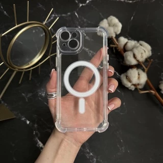 Чохол протиударний з кутами і Magsafe для iPhone 14 Plus Прозорий