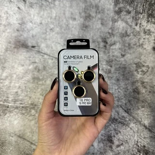 Захисне скло на камеру Metal Classic для iPhone 16, iPhone 16 Plus Gold