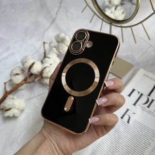 Чохол глянцевий силікон з Magsafe для iPhone 16 Plus Black