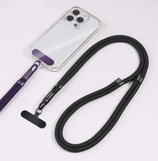 Кросбаді ремінець-шнурок для iPhone — регульований ремінь через плече для Apple Black
