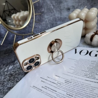 Чохол глянцевий силікон з кільцем тримачем для iPhone 11 Pro White