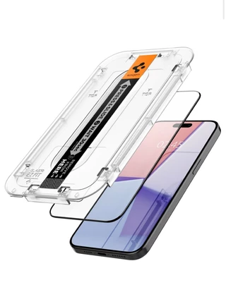 Захисне скло Spigen Screen Protector EZ (1 шт в комплекті) для iPhone 14 Pro Max, iPhone 15 Plus Прозорий