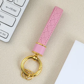 Шкіряний брелок-ремінець для ключів і телефону для Apple Pink