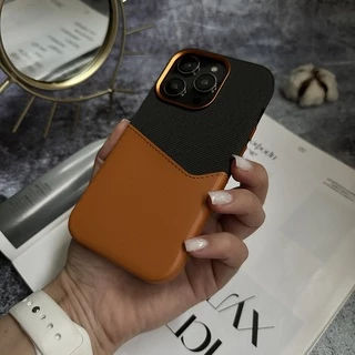 Чохол шкіряний з картхолдером та підтримкою MagSafe Deluxe Pocket для iPhone 13 Pro Papaya