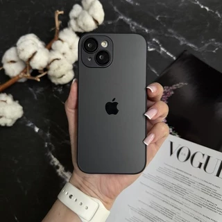 Чохол скляний матовий з захистом камери Matte AG-Glass для iPhone 15 Black