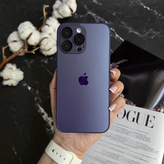 Чохол скляний матовий з захистом камери Matte AG-Glass для iPhone 13 Pro Purple