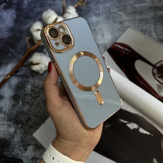 Чохол глянцевий силікон з Magsafe для iPhone 14 Sea Blue
