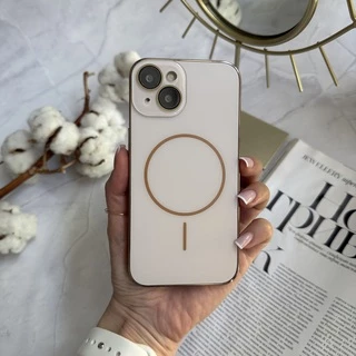 Матовий чохол MagSafe мінімалістичний дизайн захист і стиль Lume Case для iPhone 15 Light Gold