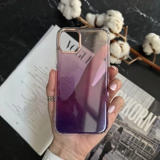 Силіконовий чохол з блискітками Shine OMBRE для iPhone 11 Purple