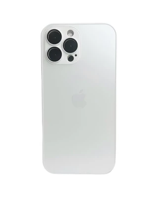 Чохол скляний матовий з захистом камери Matte AG-Glass для iPhone 14 Plus White