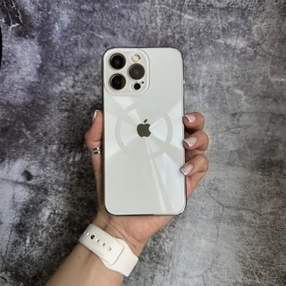 Чохол імітація скла Laser Disco case MagSafe для iPhone 15 Pro White