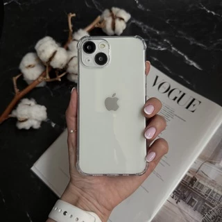 Чохол силікон ударостійкий з посиленими кутами TPU FULL для iPhone 13 Прозорий