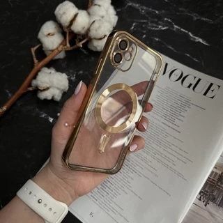 Чохол прозорий силікон Dream ultra MagSafe для iPhone 12 Gold