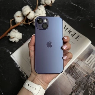 Чохол скляний матовий з захистом камери Matte AG-Glass для iPhone 13 Purple