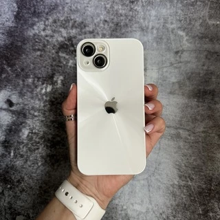 Чохол імітація скла Laser Disco case 3D logo для iPhone 13 White