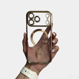 Чохол прозорий силікон Dream ultra MagSafe для iPhone 17 Pro Gold