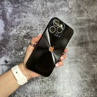 Чохол імітація скла Laser Disco case 3D logo для iPhone 15 Pro Black